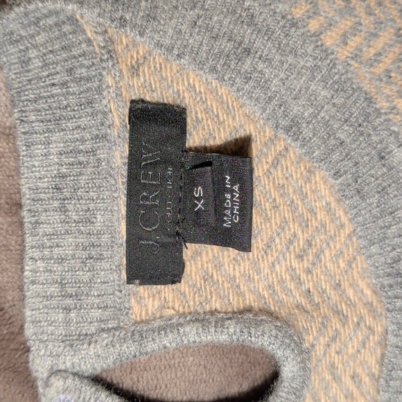 J Crew Collection | Embroidered Herringbone Cashmere Wool Sweater - Sz XS - Picture 9 of 12